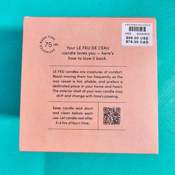 🏷️NEW Le Feu De L'eau Scented Candle - Fleur (Floral) - Picture 6 of 10